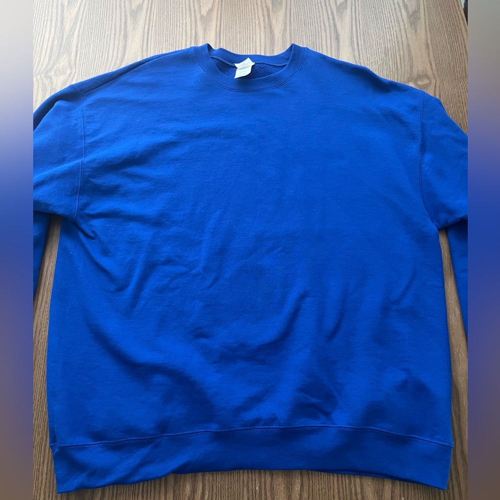 Hanes blank Men's  Blue Crewneck Sweater size XL